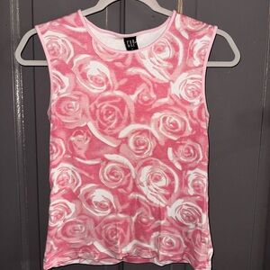 GAP Women's Pink Floral Top size S